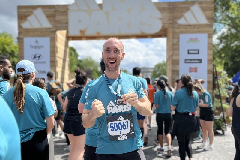 Bruno Cammalleri à l'arrivée de l'Adidas 10 K à Paris en mai dernier.